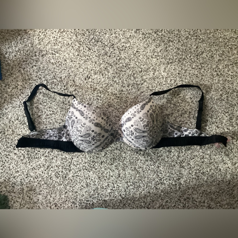 Boho Black and White PINK Wear Everywhere Push Up Bra